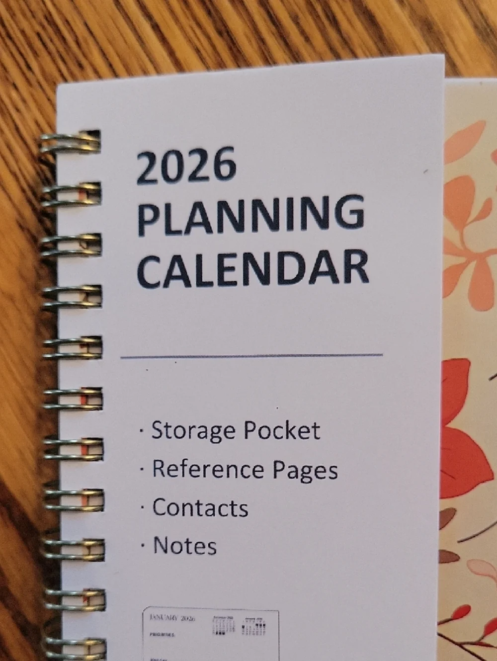2026 Floral Planning Calendar - Peach & Coral